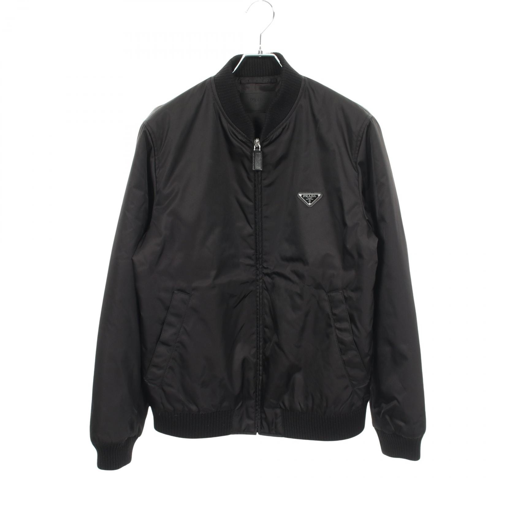 プラダ PRADA Re-Nylon 中綿 ブルゾン 衣料品 アウター ナイロン メンズ ブラック系 SGA038 【中古】