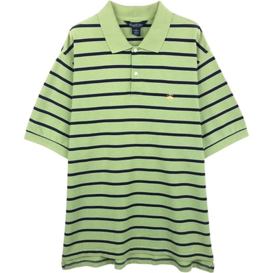 古着 ブルックスブラザーズ Brooks Brothers 半袖 ボーダー ポロシャツ メンズXL相当/eaa623004