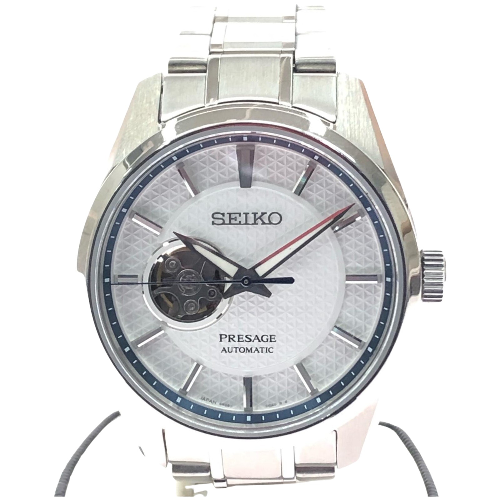 SEIKO セイコー メンズ腕時計 自動巻き シャープエッジシリーズ プレサージュ 裏スケルトン 6R38-00A0