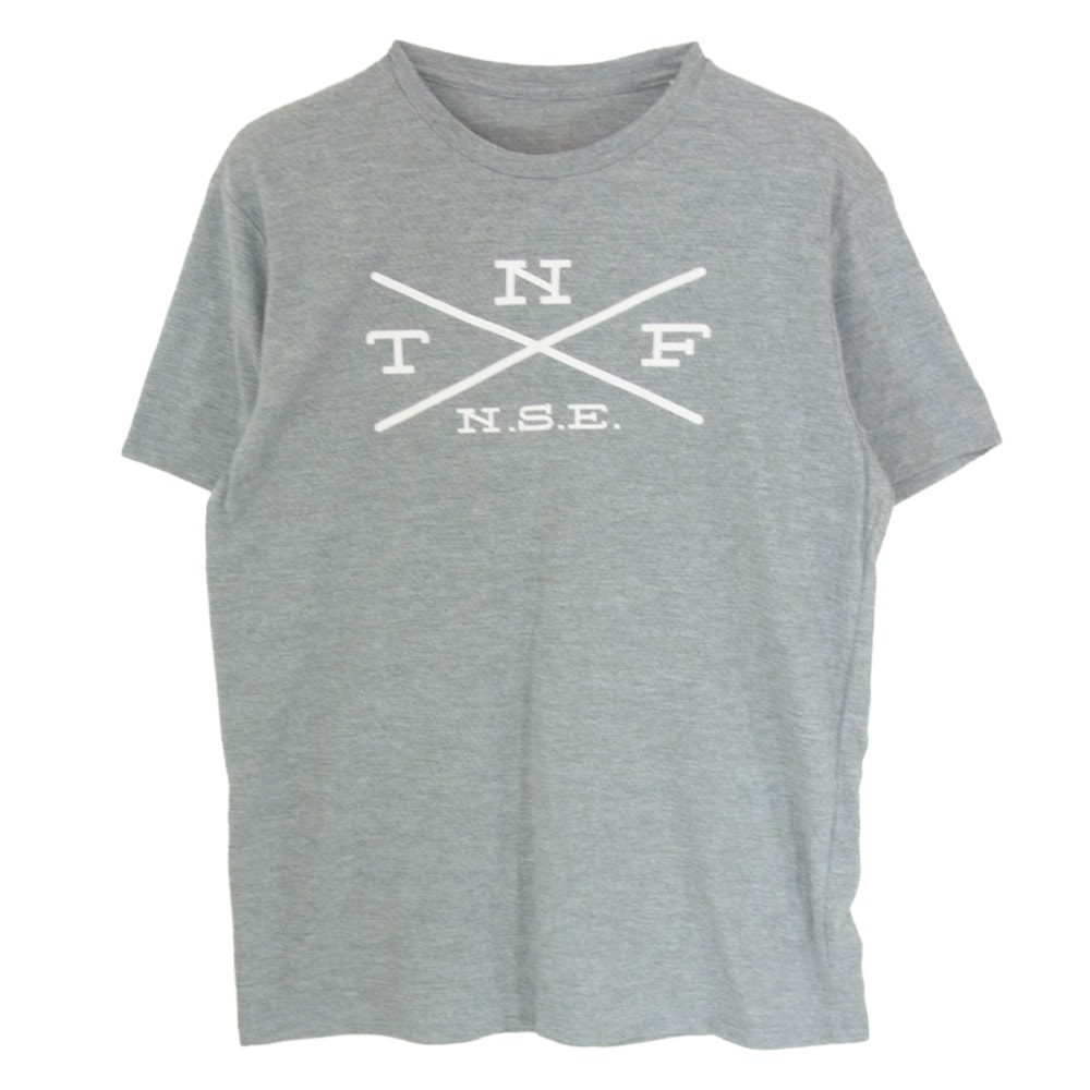 THE NORTH FACE ノースフェイス Tシャツ NT11869 メッシュ ロゴプリント ランニング Tシャツ 半袖カットソー グレー系 M【中古】