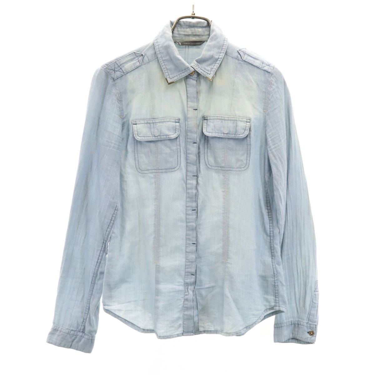 ARMANI EXCHANGE アルマーニエクスチェンジ 長袖 シャツ XS ブルー系