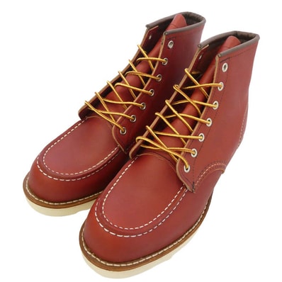 RED WING レッドウィング 8875 四角犬タグ 6-inch Classic Moc 6インチ クラシックモックトゥ ワークブーツ オロラセット ポーテージ ブラウン系 US10E【極上美品】【中古】