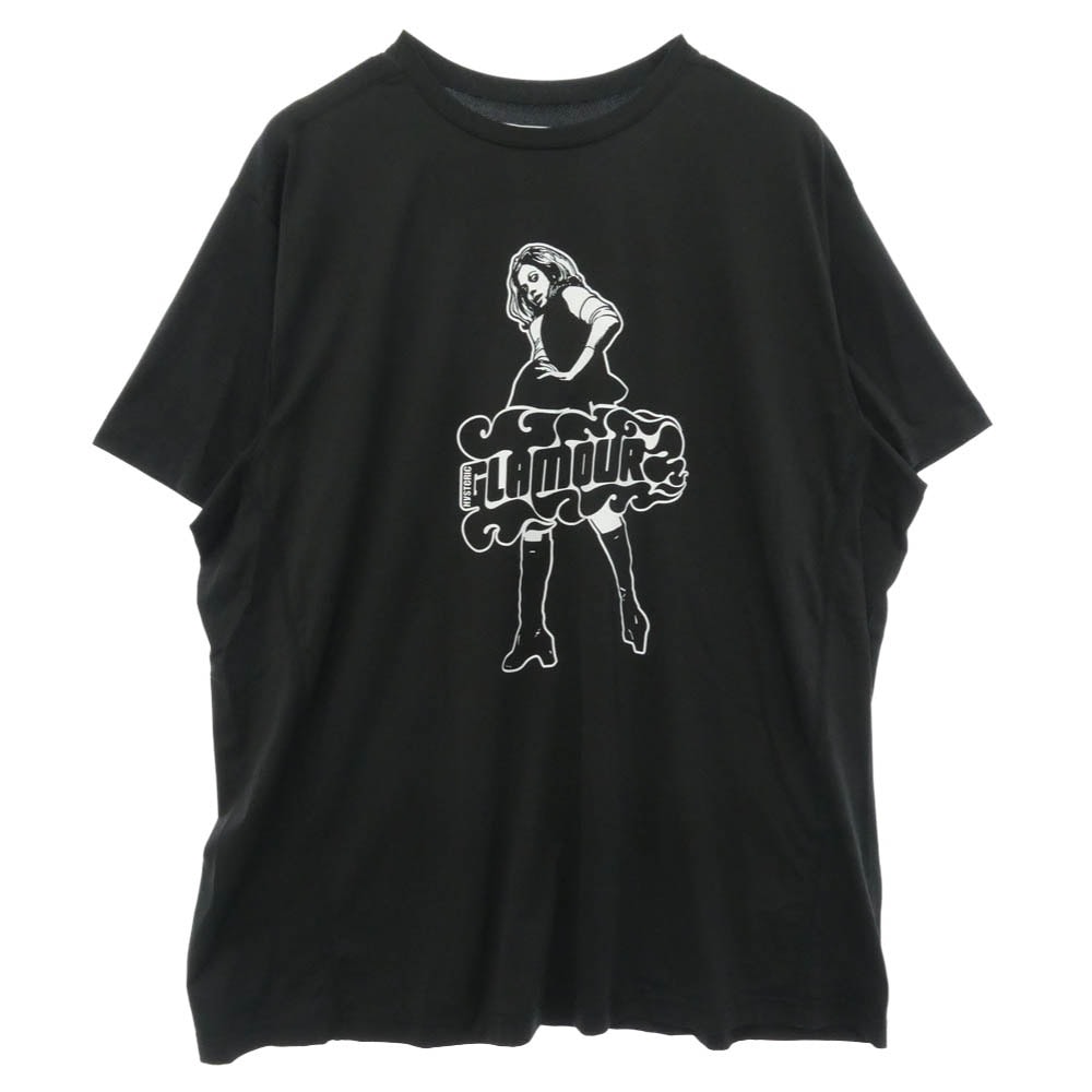HYSTERIC GLAMOUR ヒステリックグラマー 02261CT40 VIXEN GIRL ファンクショナル プリント Tシャツ 半袖 ブラック系 L【中古】