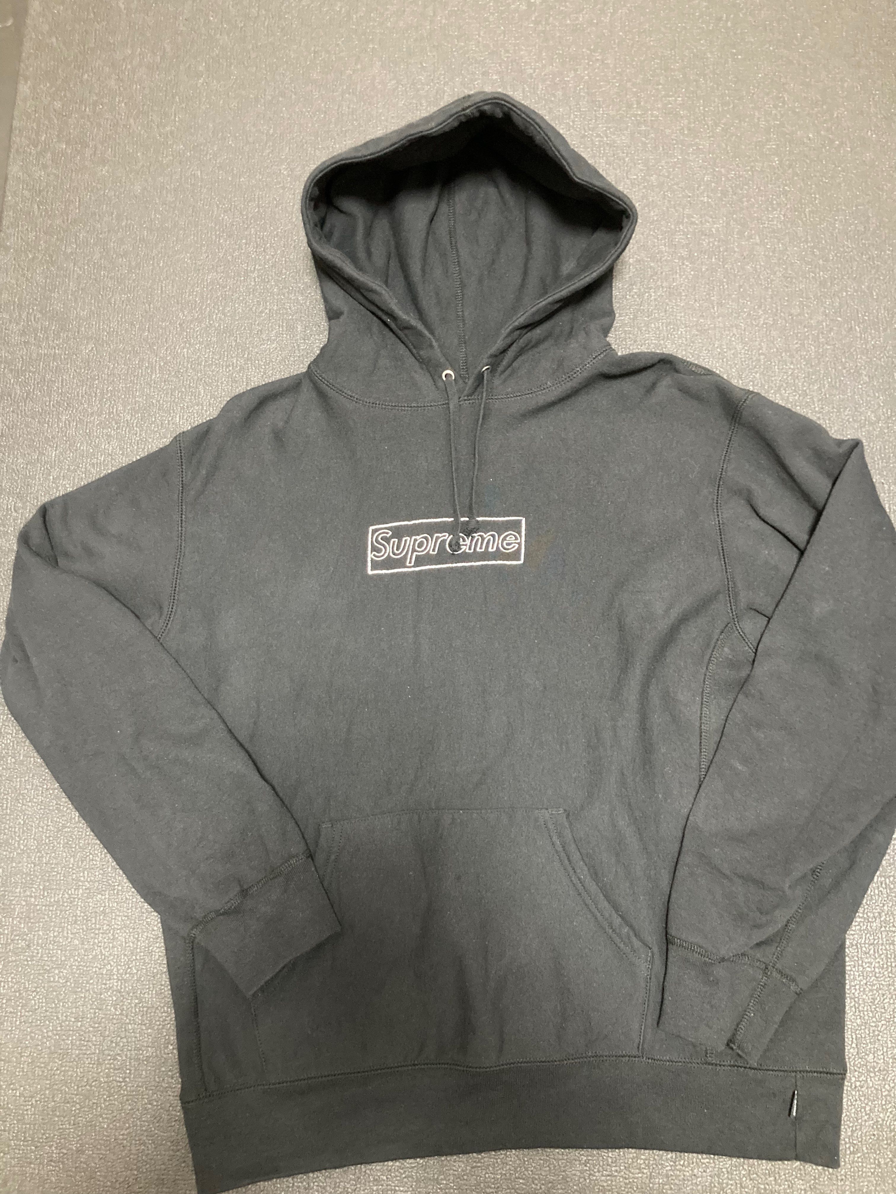 Supreme KAWS Chalk Logo Hooded Sweatshirt "Black"(2021)