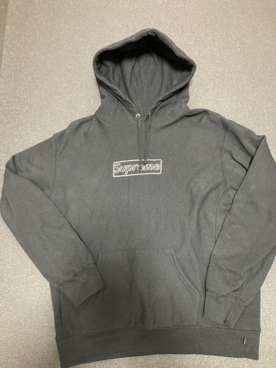 Supreme KAWS Chalk Logo Hooded Sweatshirt "Black"(2021)