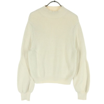 ZARA ザラ 長袖 ハイネック ニット L アイボリー