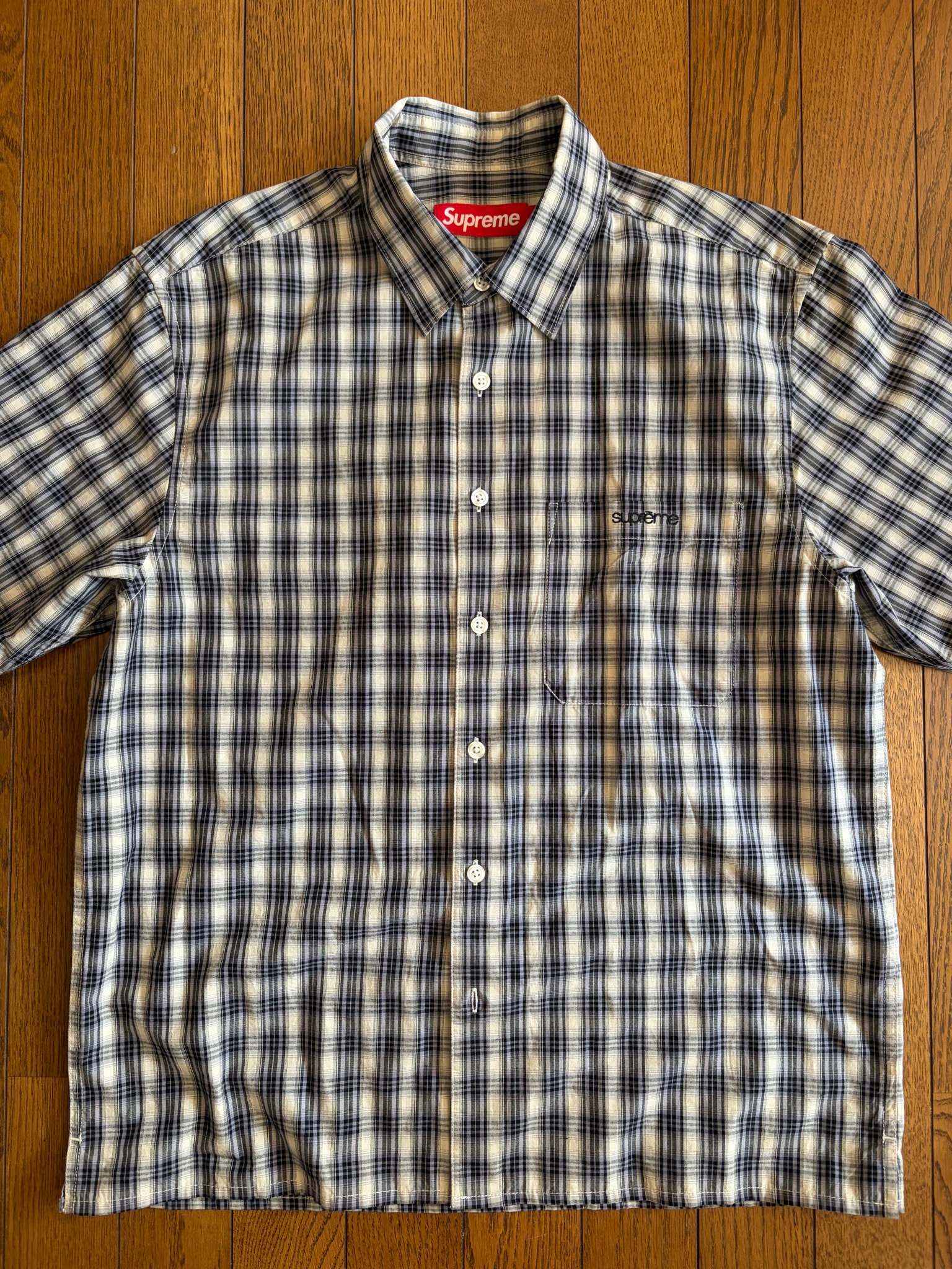 Supreme Mini Plaid S/S Shirt "Stone"
