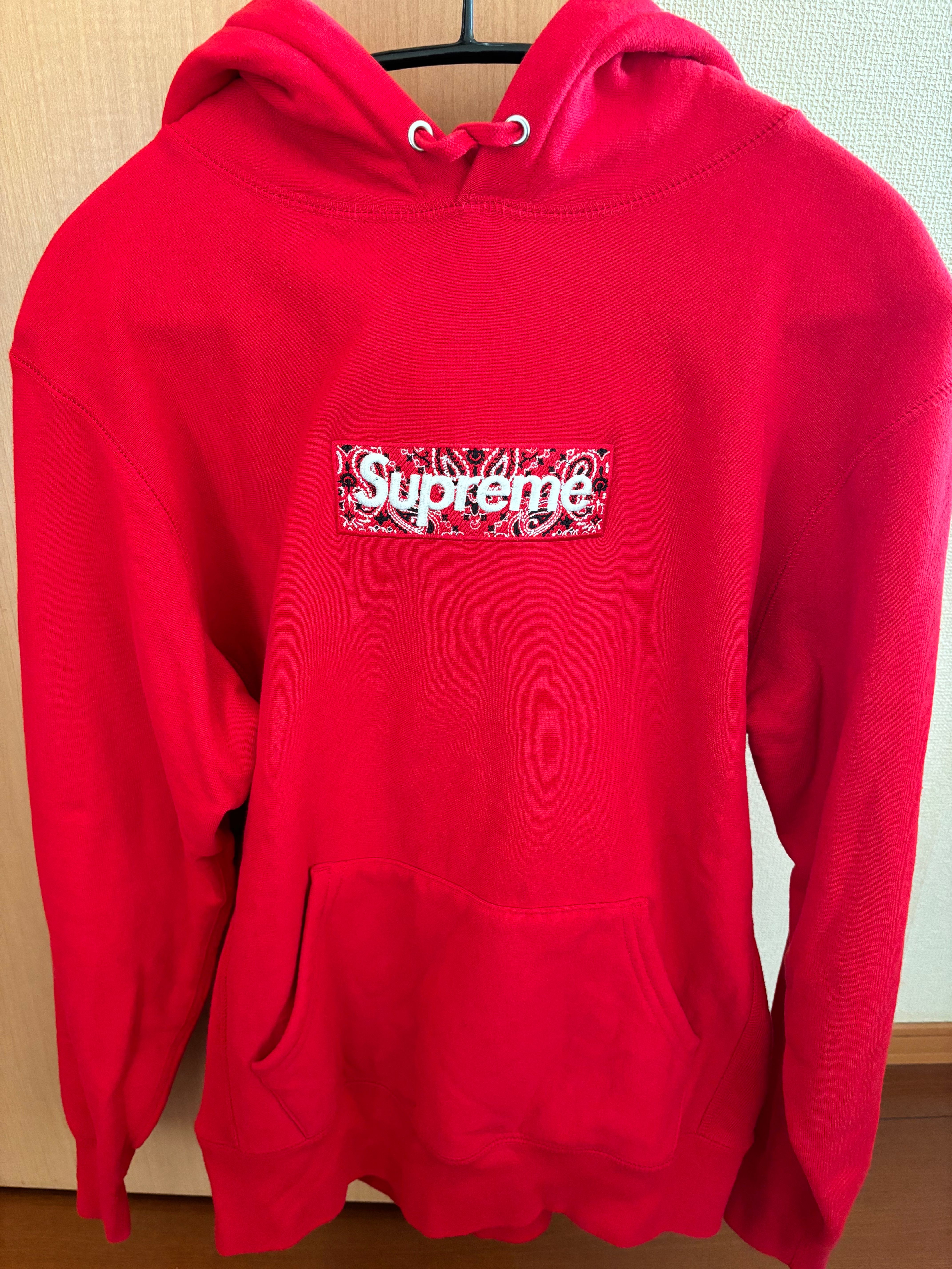 Supreme Bandana Box Logo Hooded Sweatshirt "Red"