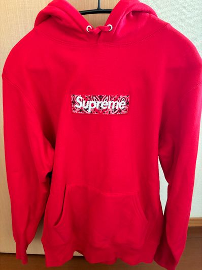 Supreme Bandana Box Logo Hooded Sweatshirt "Red"
