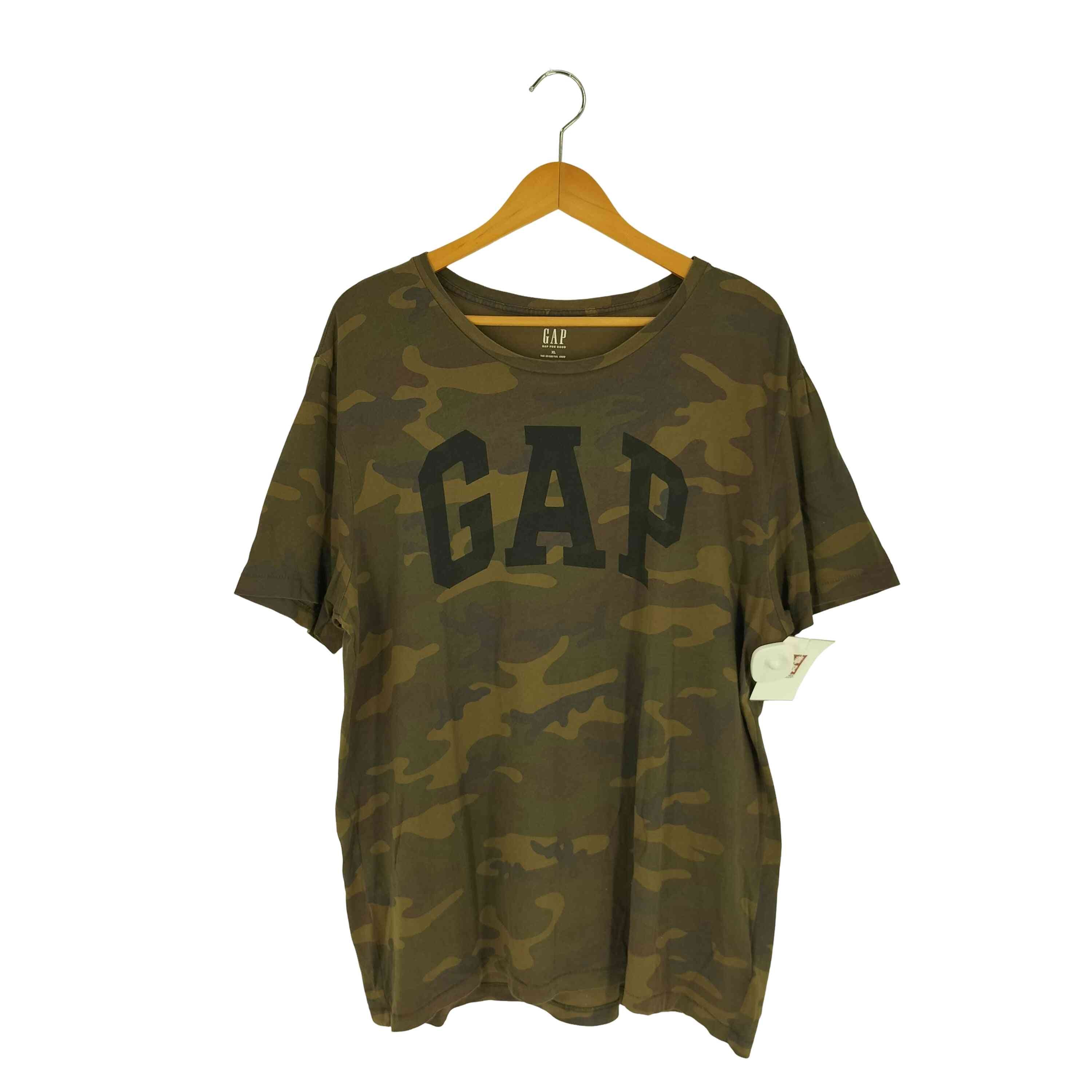 ロゴプリント カモ柄 シングルステッチ S/S クルーネック Tシャツ Y2K【1142919168590】