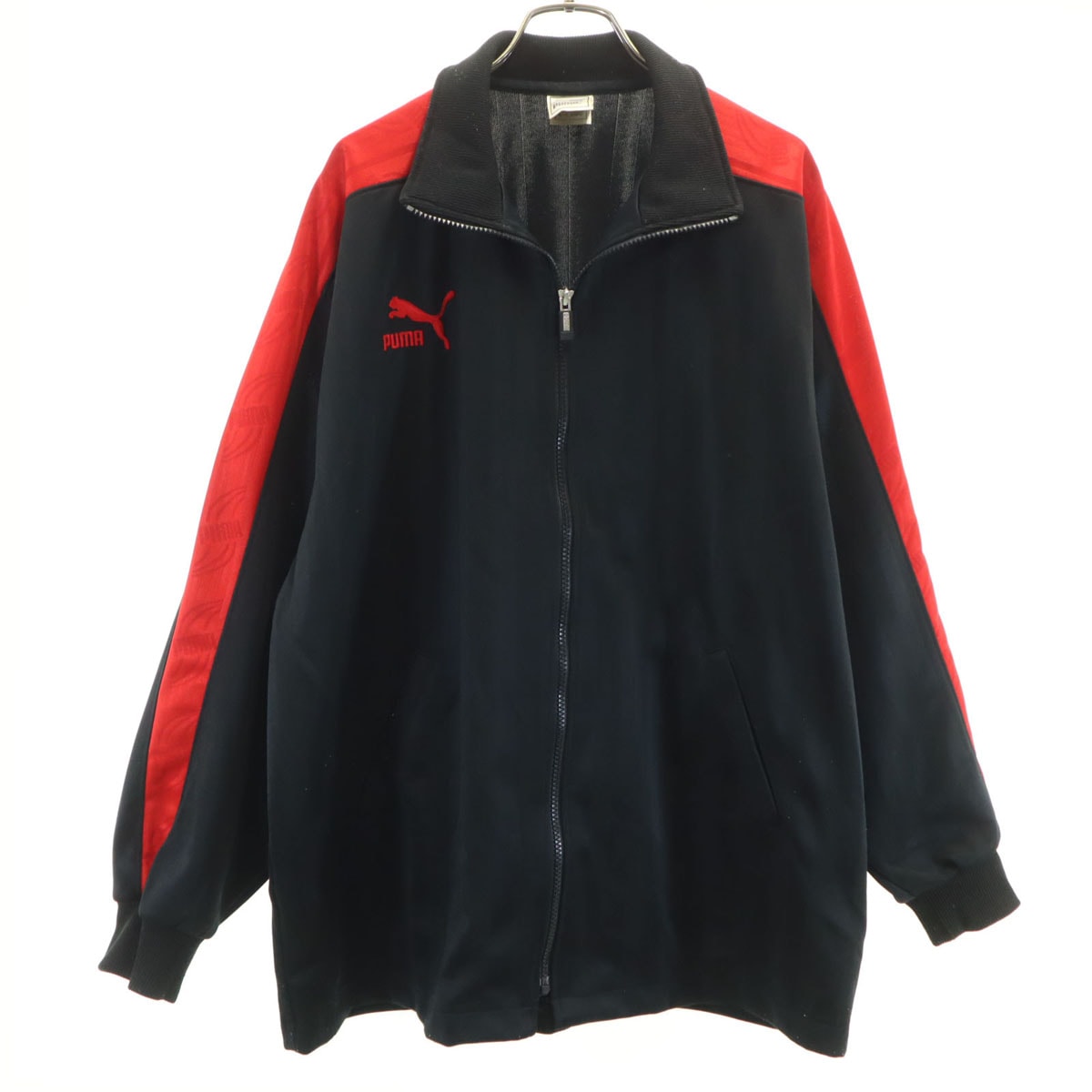 PUMA プーマ ストライプ柄 トラックジャケット L-O ブラック ジャージ
