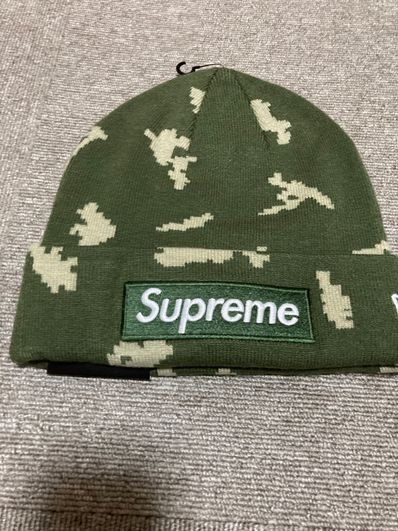 Supreme New Era® Box Logo Beanie "Olive Russian Camo" (21FW)