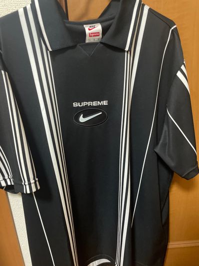 Supreme / Nike Jewel Stripe Soccer Jersey "Black"