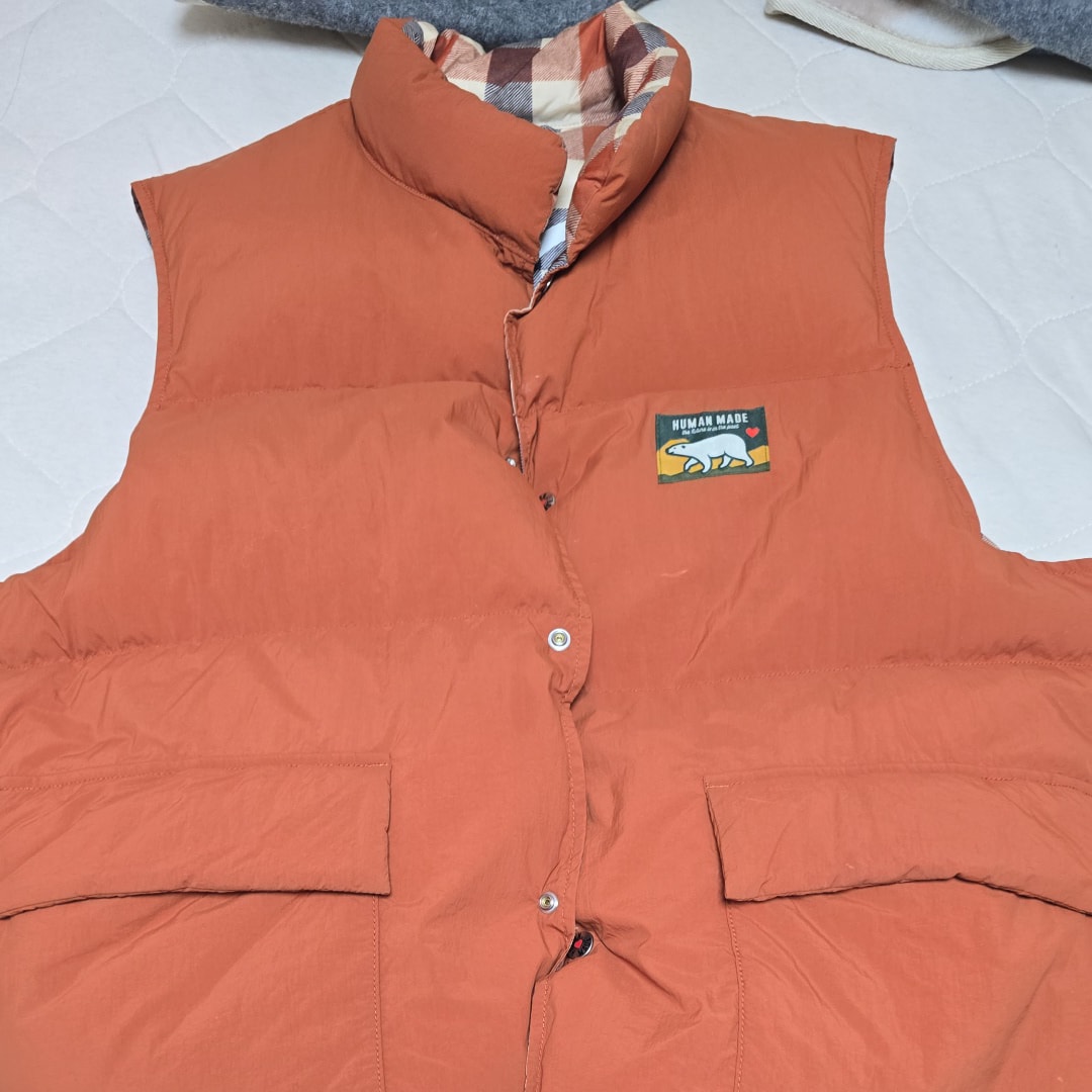 HUMAN MADE Reversible Down Vest "Orange"