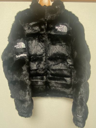 Supreme x The North Face Faux Fur Nuptse Jacket "Black"