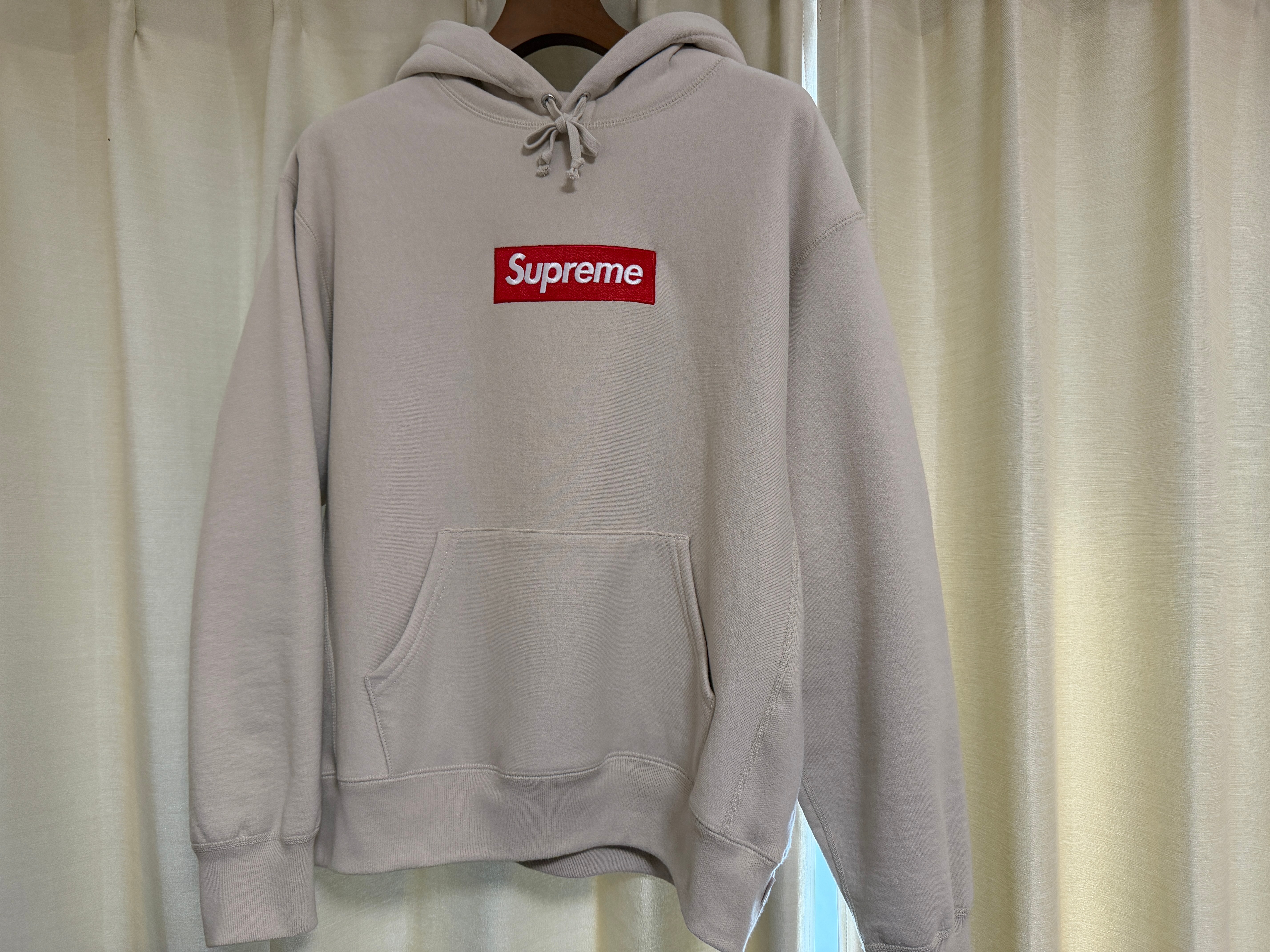Supreme Box Logo Hooded Sweatshirt "Stone" (24FW)