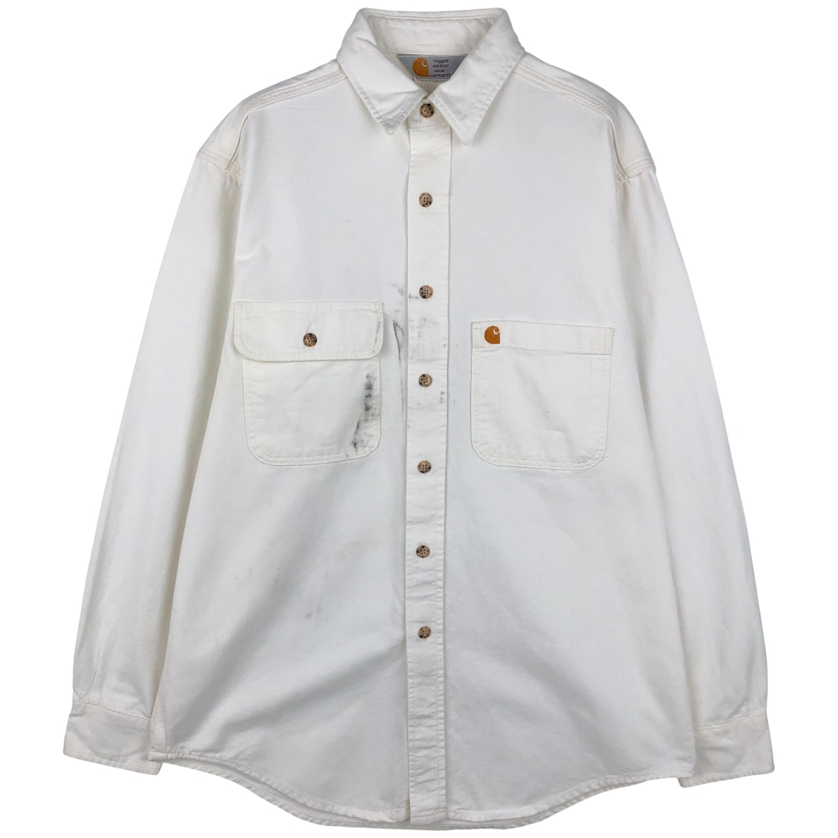 古着 90年代 カーハート Carhartt 長袖 ワークシャツ USA製 メンズL相当 ヴィンテージ/eaa607412