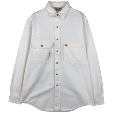 古着 90年代 カーハート Carhartt 長袖 ワークシャツ USA製 メンズL相当 ヴィンテージ/eaa607412