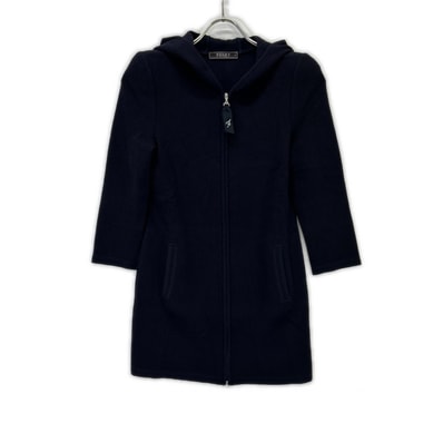 フォクシー ネイビー ニットピケクルーザーパーカー 40