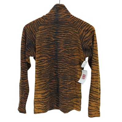 90S ゼブラ 総柄 ウール ハイネック ニット セーター【1142607486913】