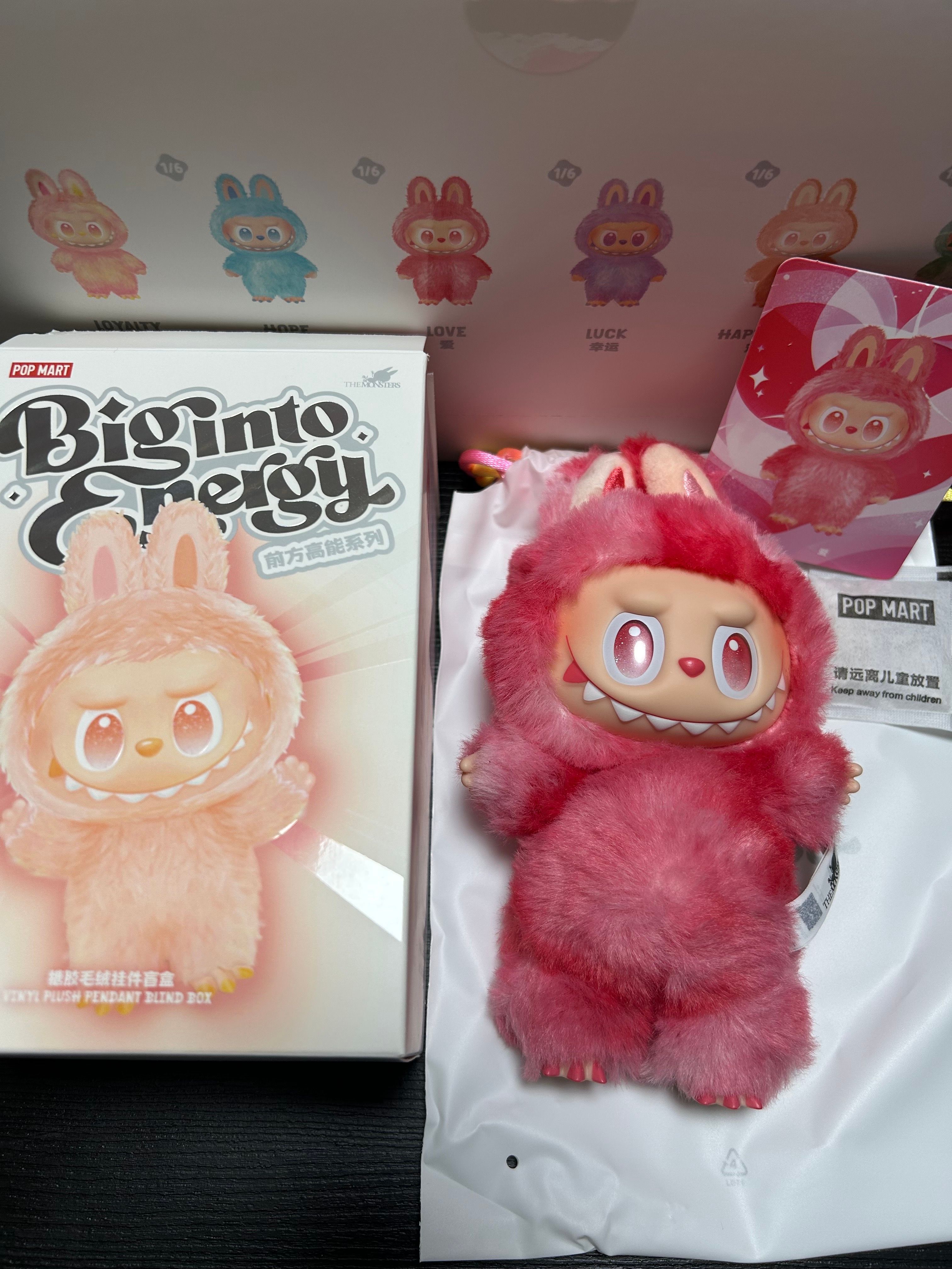 POP MART THE MONSTERS (LABUBU) Big into Energy Series Plush Pendant LOVE