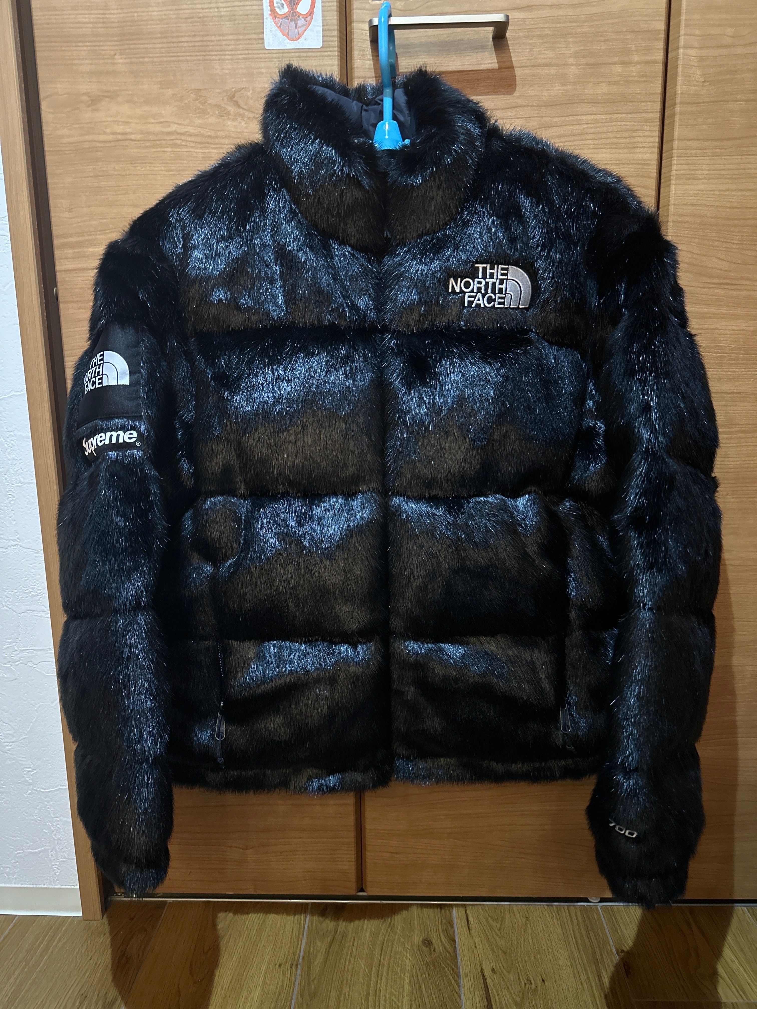 Supreme x The North Face Faux Fur Nuptse Jacket "Black"