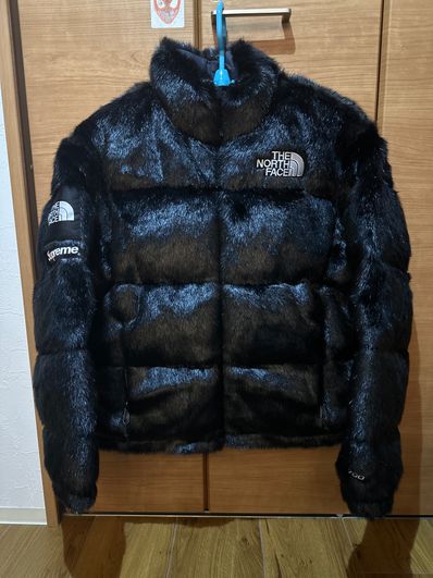 Supreme x The North Face Faux Fur Nuptse Jacket "Black"
