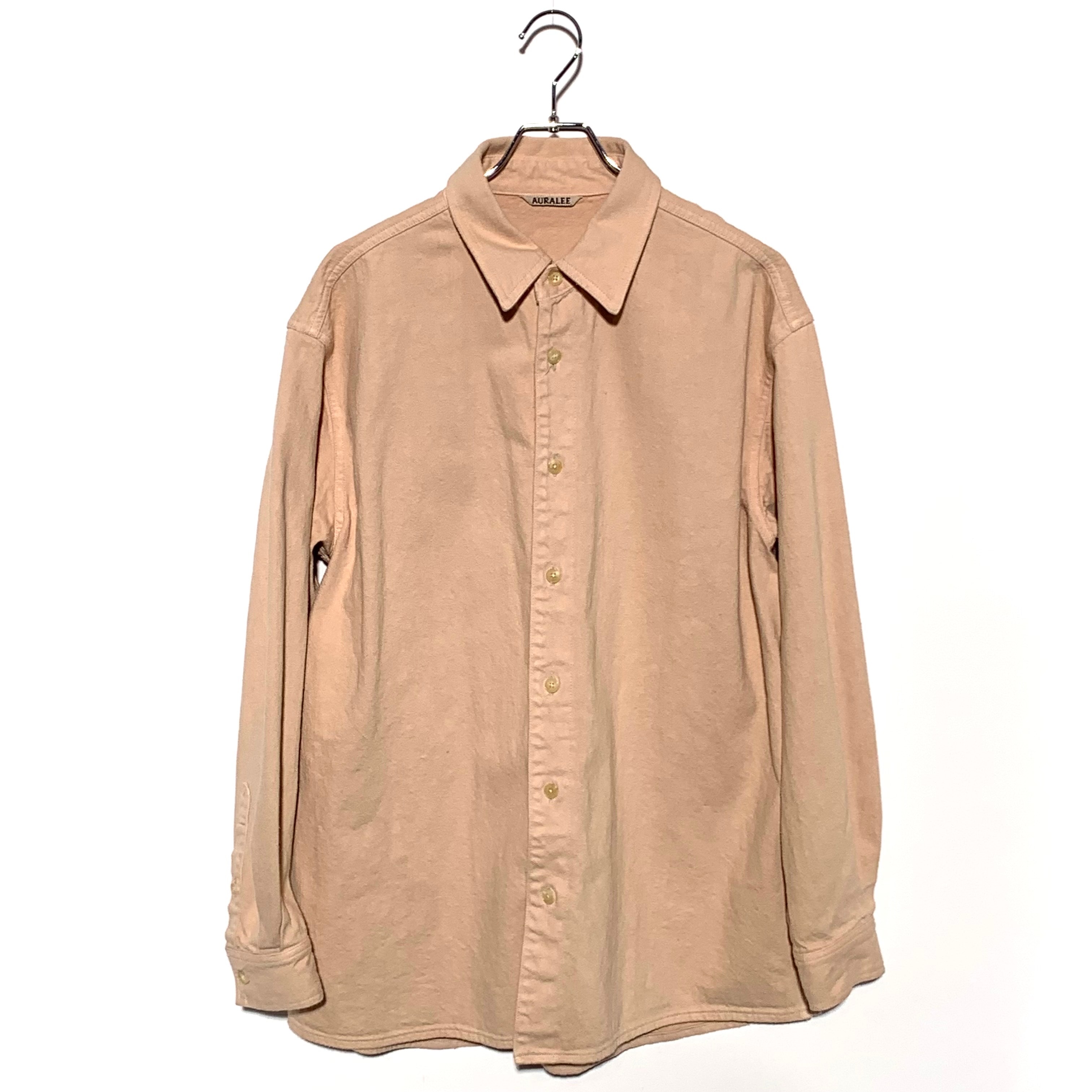 AURALEE Botanical Dyed Selvedge Denim Shirt "Natural Pink"