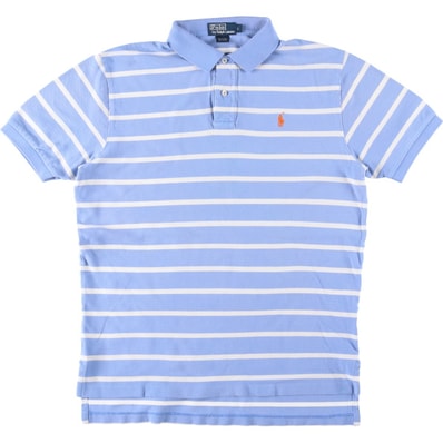 古着 ラルフローレン Ralph Lauren POLO by Ralph Lauren 半袖 ボーダー ポロシャツ メンズL相当/eaa644696