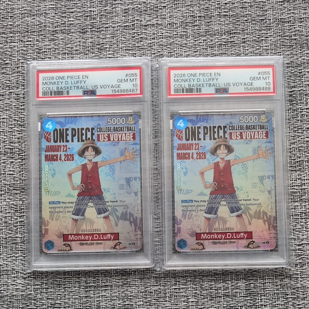 モンキー・D・ルフィ:P (開封済) [P-055]【英語版】(プロモーションカード「ワンピース カレッジ バスケットボール:USボヤージュ」)