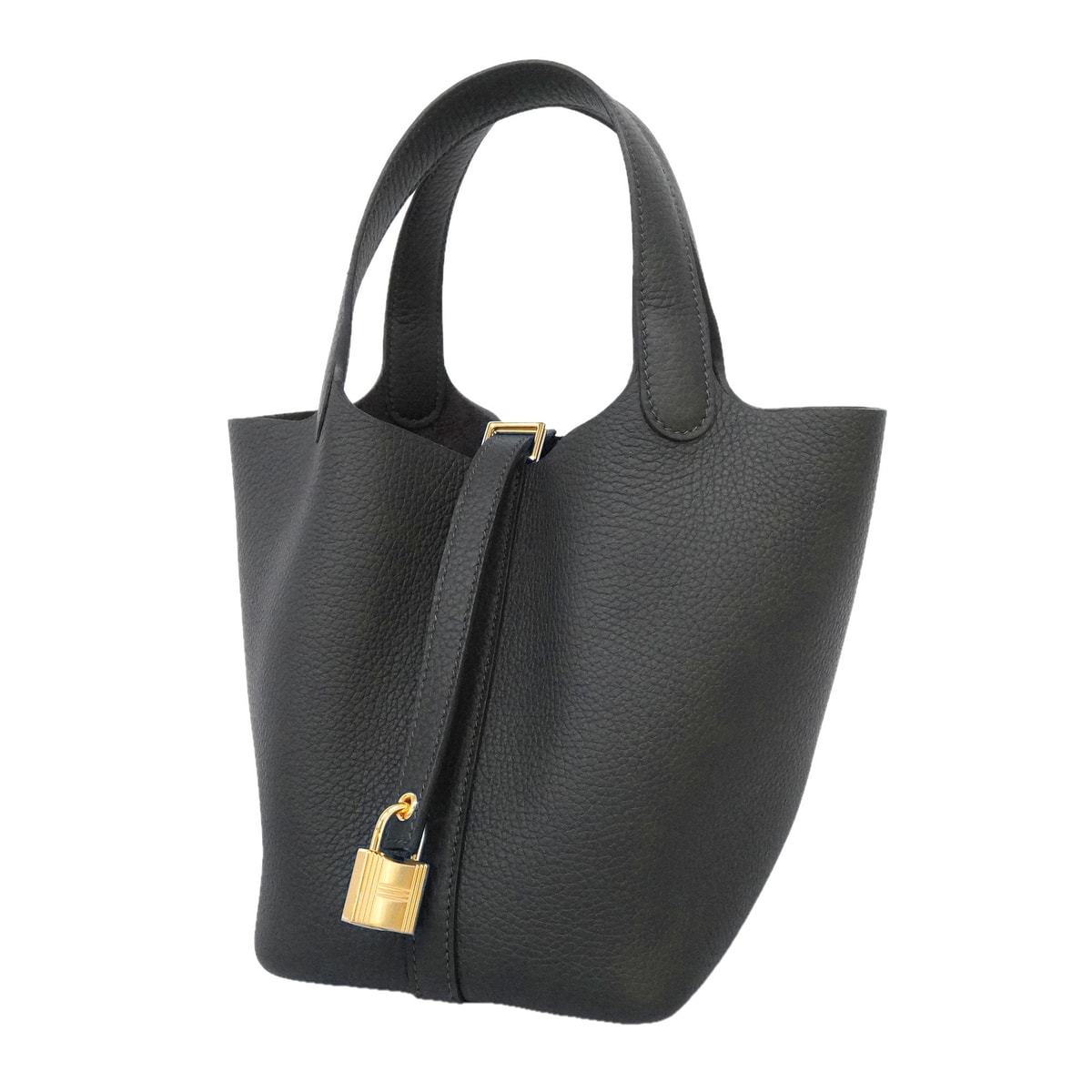 【6ie7194】エルメス ハンドバッグ ピコタンロックPM トリヨンクレマンス ブルーニュイ ゴールド金具 G刻印【中古】レディース