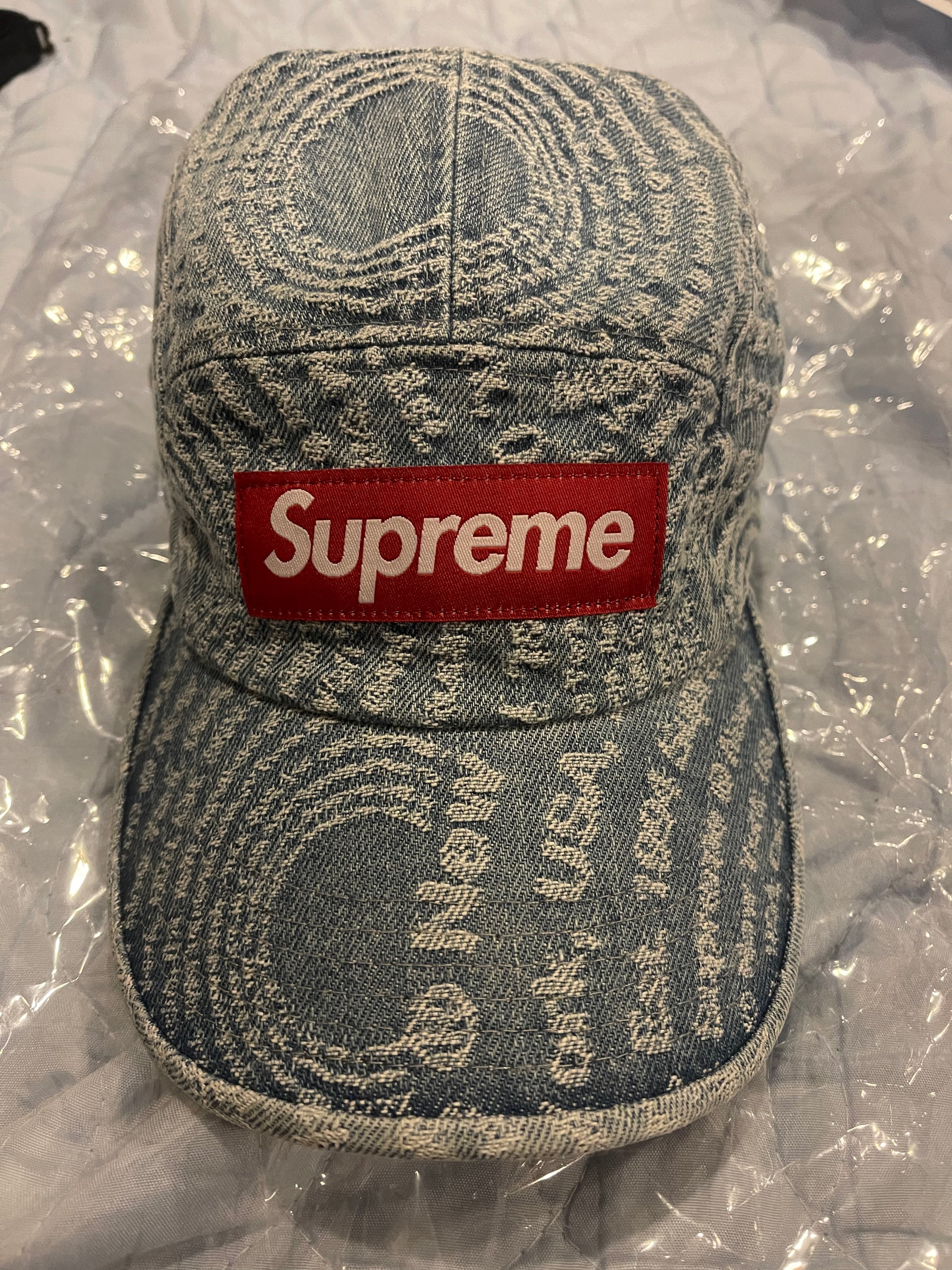 Supreme Circles Jacquard Denim Camp Cap "Blue"