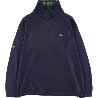 古着 90年代 ラコステ LACOSTE コットンニットハーフジップセーター スペイン製 5 メンズL相当 ヴィンテージ/eaa380753