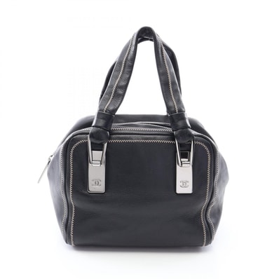シャネル CHANEL ハンドバッグ バッグ ラムスキン(羊革) レディース ブラック系 【中古】