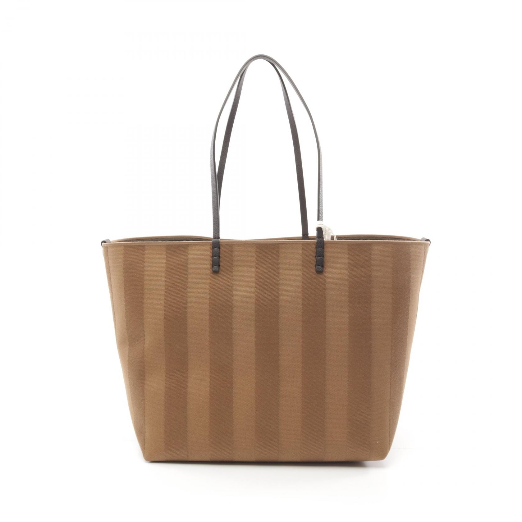 フェンディ FENDI LARGE ROLL リバーシブル トートバッグ バッグ キャンバス レザー レディース ブラウン系 8BH425AS7SF1Q6C 【新品】