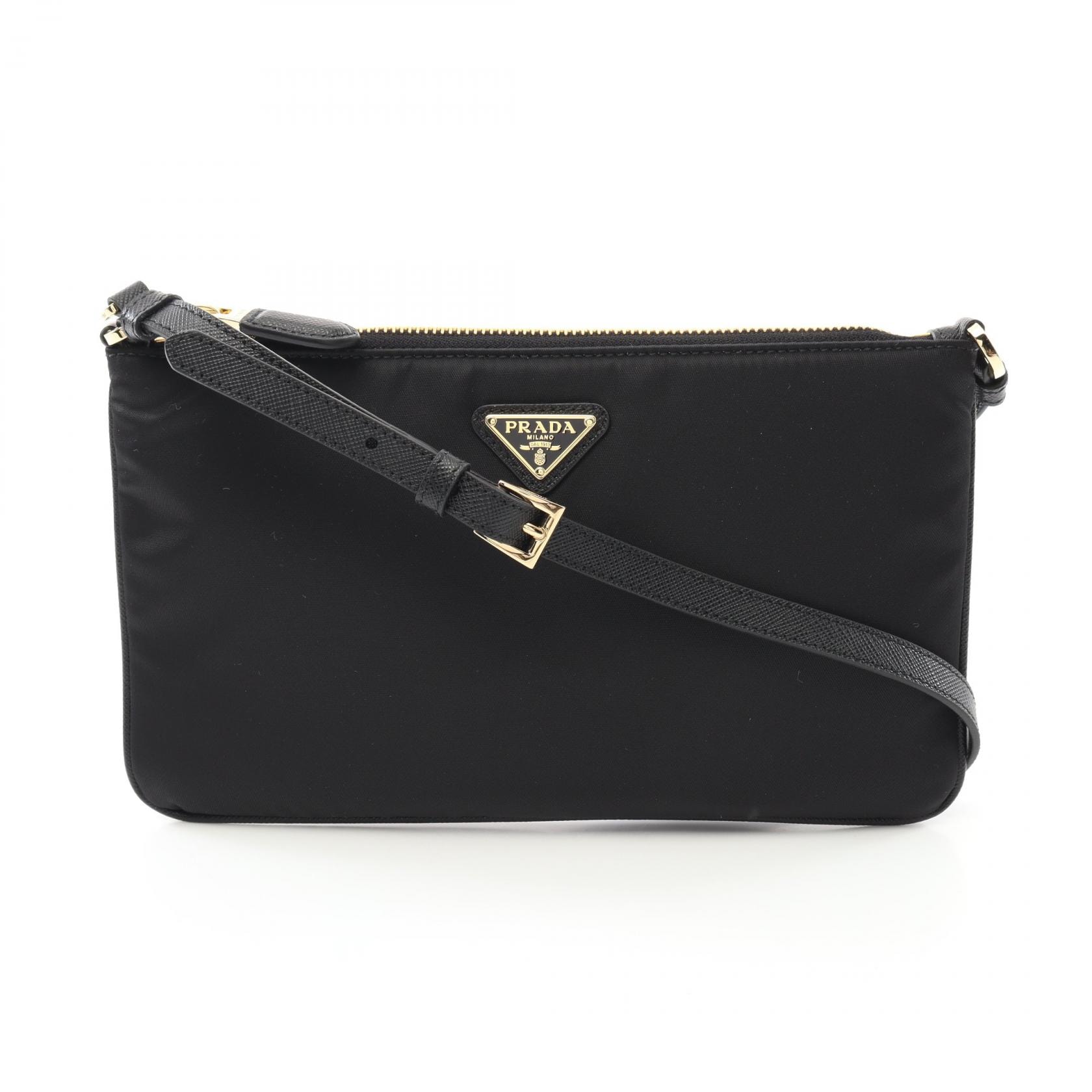 プラダ PRADA TESSUTO+SAFFIANO ショルダーバッグ バッグ ナイロン サフィアーノレザー レディース ブラック系 1NE5452C05F0002 【新品】