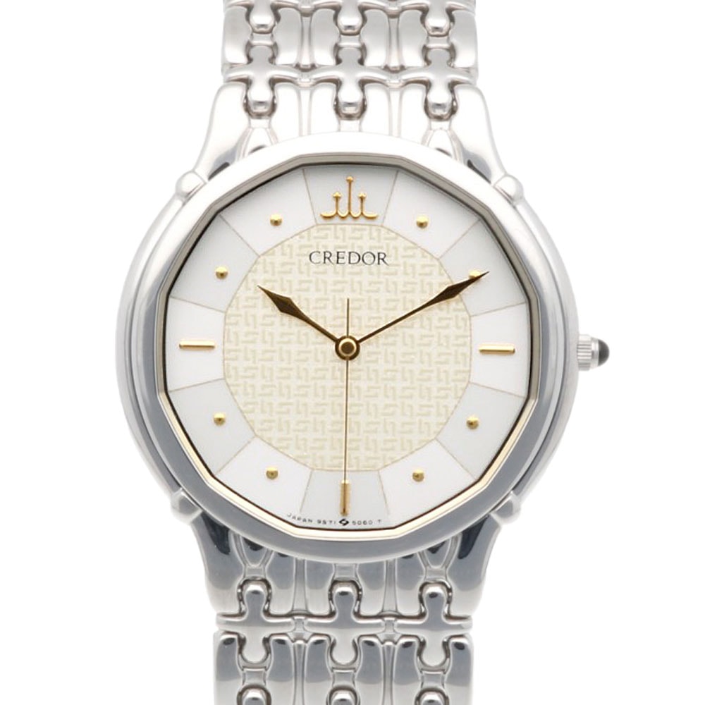 クレドール セイコー 腕時計 時計 ステンレススチール 9571-5050 クオーツ ユニセックス 1年保証 CREDOR SEIKO 中古