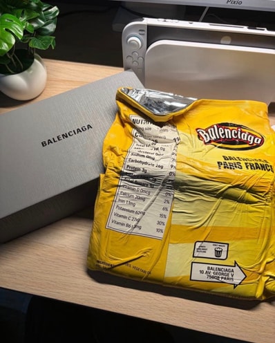 BALENCIAGA Chips Clutch Wallet "Yellow"