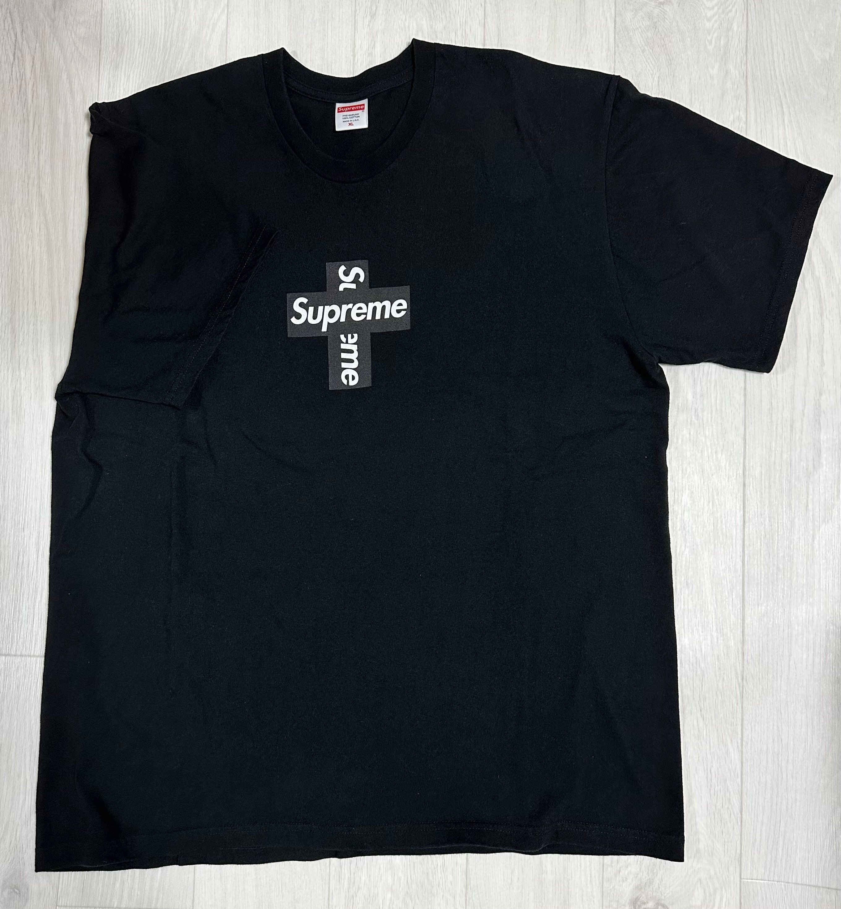 Supreme Cross Box Logo Tee "Black"