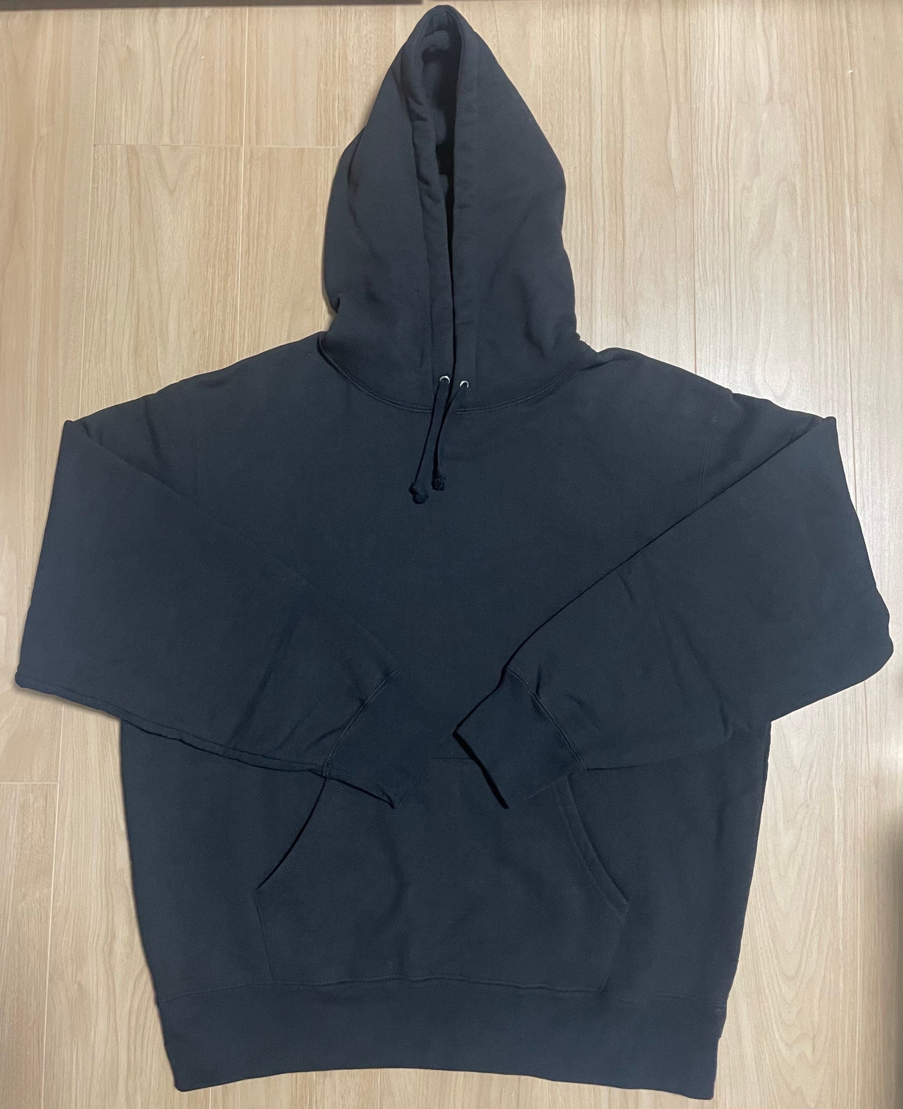 Supreme Satin Applique Hooded Sweatshirt "Black"