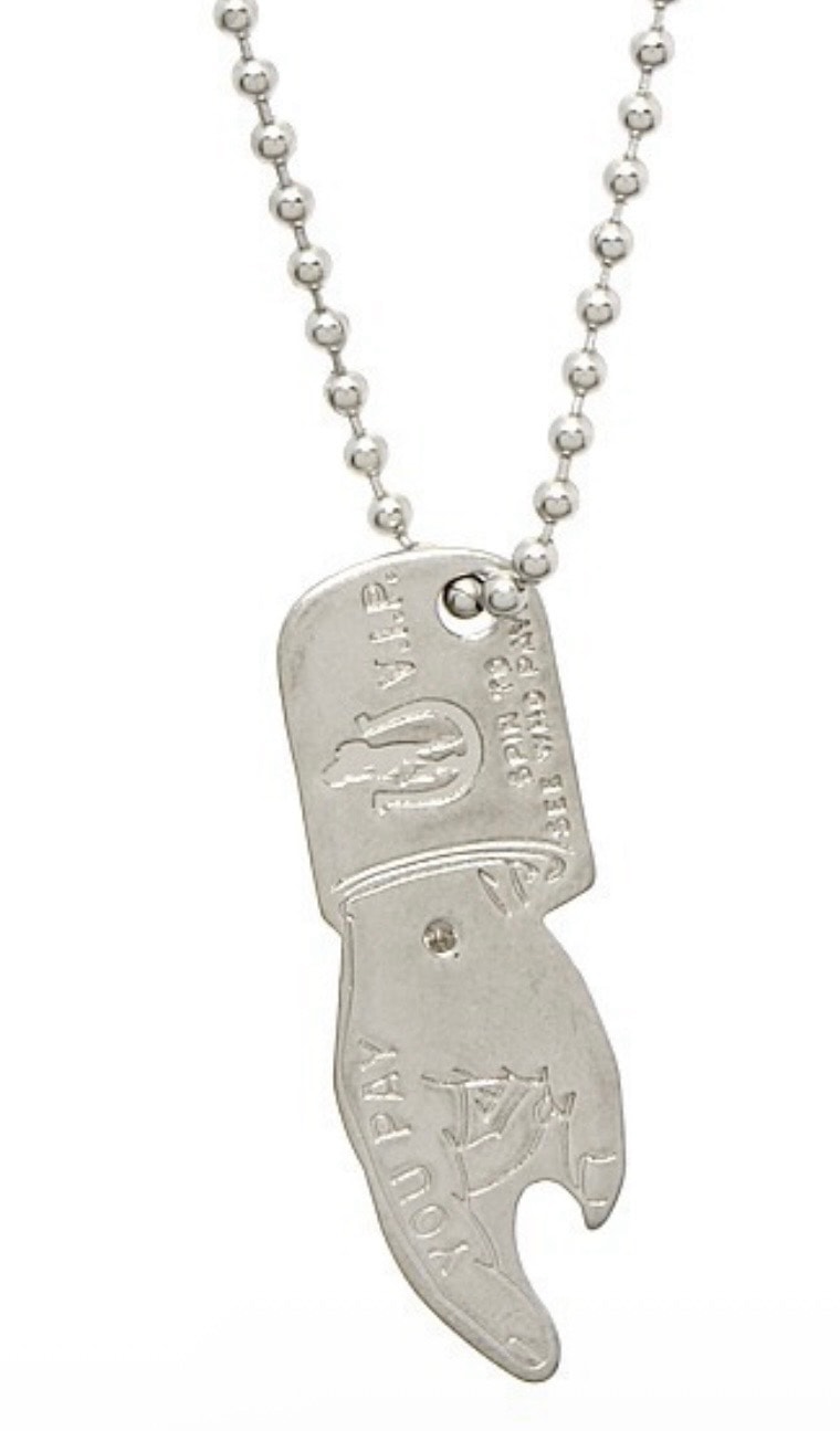 HYSTERIC GLAMOUR You Pay Necklace "Silver"