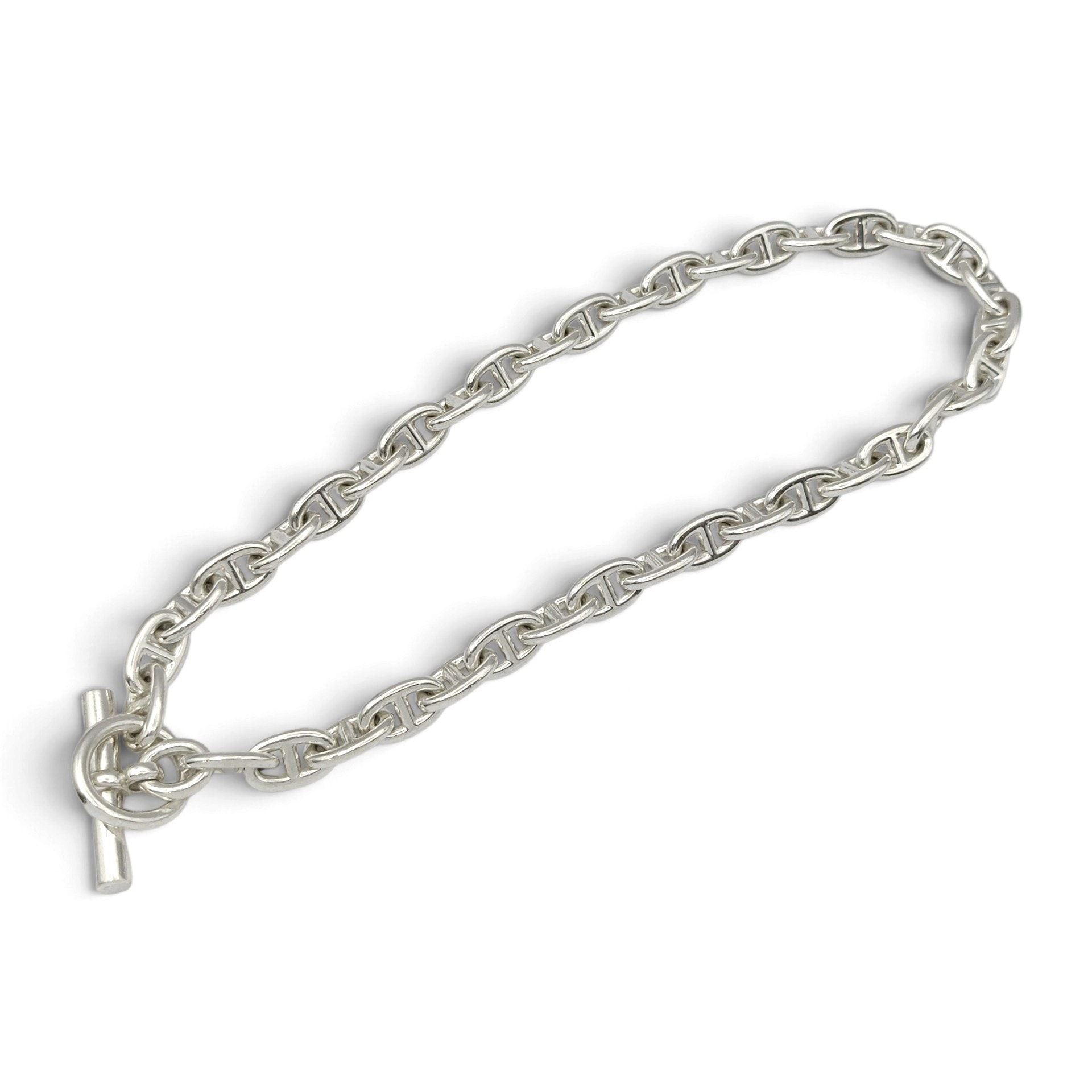 Hermes Chaine D'ancre MM Necklace Medium Model "Silver"