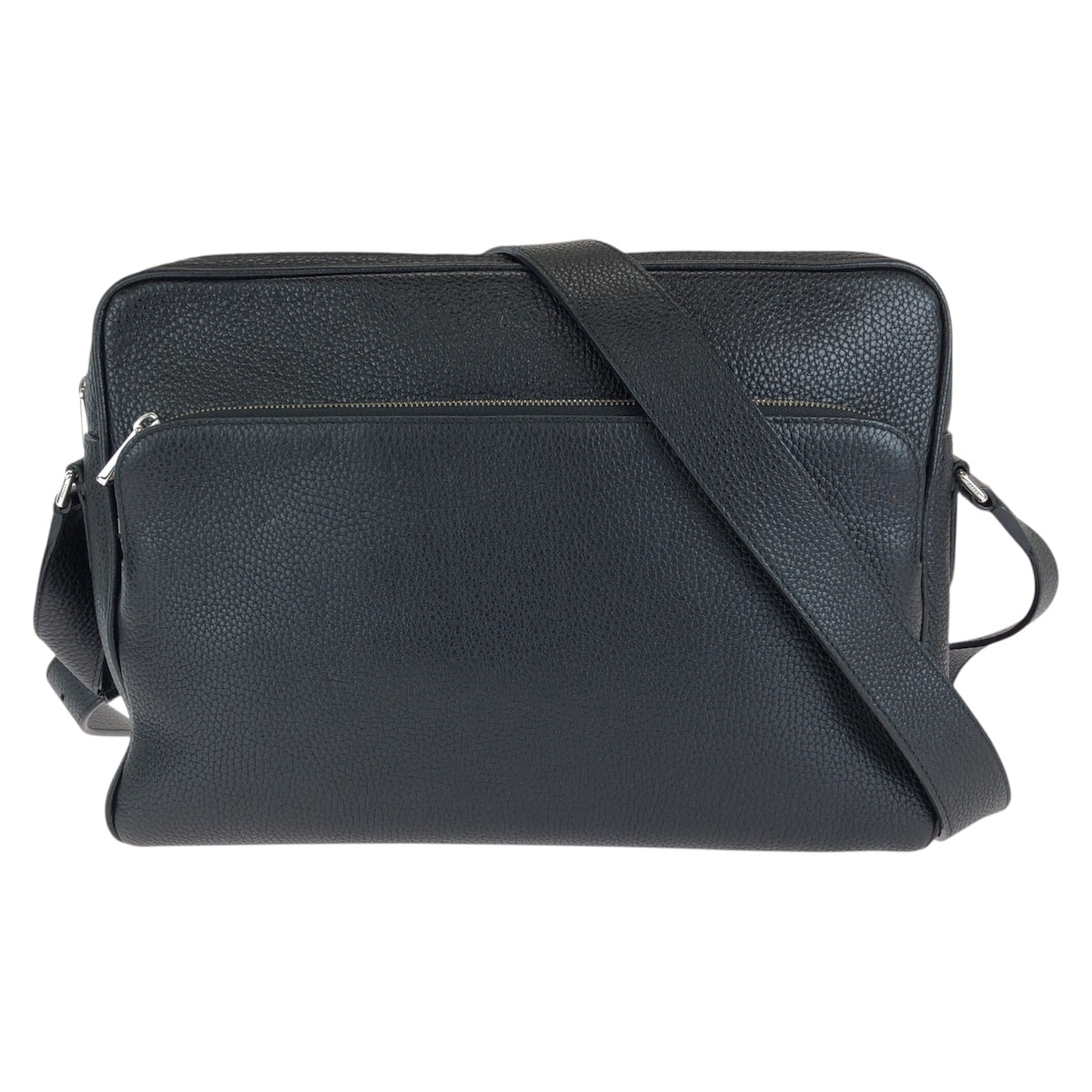 美品 BALLY バリー ブラック 黒 シルバー金具 レザー ビジネスバッグ ブリーフケース ショルダーバッグ 604633 【中古】