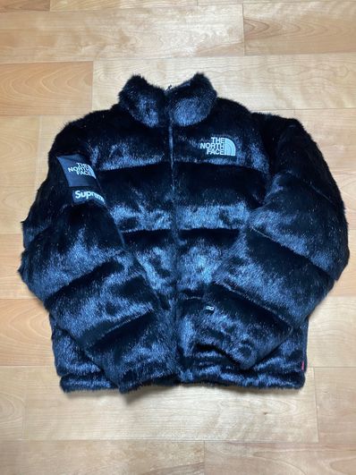 Supreme x The North Face Faux Fur Nuptse Jacket "Black"
