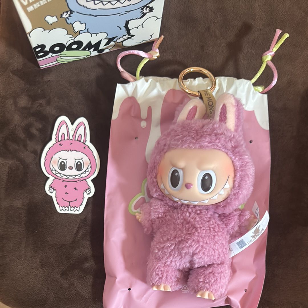 POP MART THE MONSTERS (LABUBU) Exciting Macaron Plush Series LYCHEE BERRY