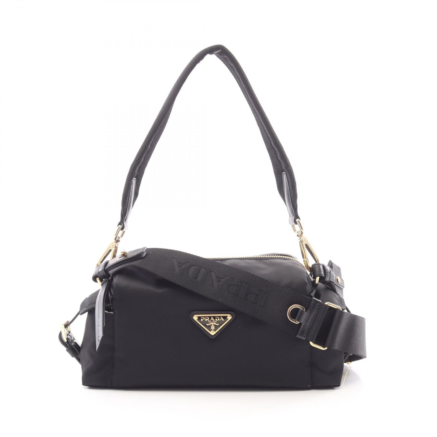 プラダ PRADA TESSUTO + VITELLO Re-Nylon 2WAY ショルダーバッグ バッグ ナイロン レザー レディース ブラック系 1BH232VNOORDLNF0002 【新品】