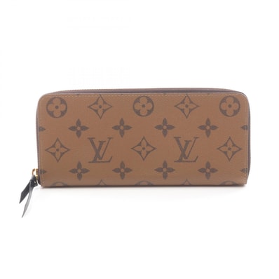 ルイ・ヴィトン LOUIS VUITTON ポルトフォイユクレマンス モノグラムリバース ラウンド長財布 財布 PVCコーティングキャンバス モノグラム・リバース レディース ブラウン系 M82336 【中古】