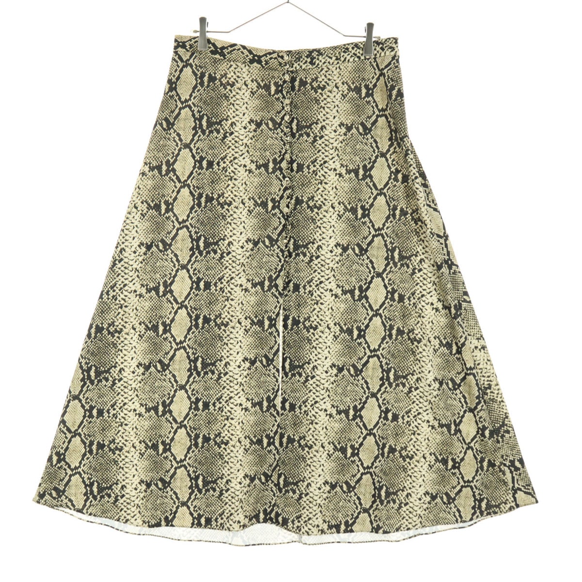 美品 ZARA WOMAN ザラウーマン ヘビ柄 ロング丈 マーメイドスカート L イエロー系