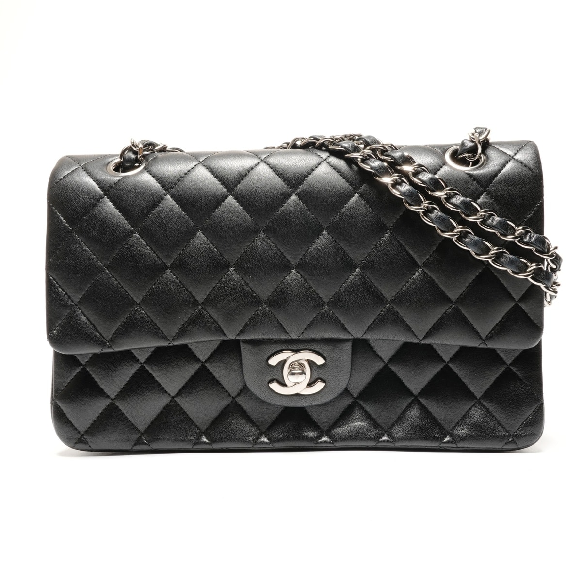 シャネル CHANEL ラムスキン マトラッセ ダブルフラップ 25cm 11番台 ショルダーバッグ【中古】