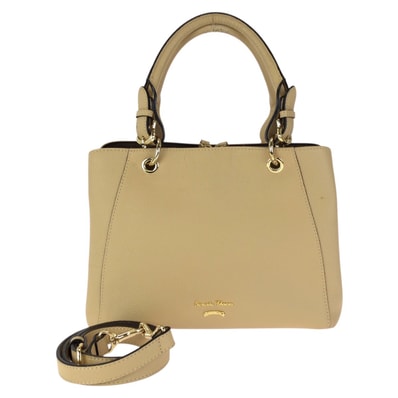 美品 Samantha Thavasa サマンサタバサ NEOルイーザ 2way ベージュ ゴールド金具 レザー ハンドバッグ ショルダーバッグ 602876 【中古】
